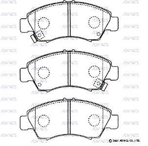 Advics SN425P Brake Pad Set, disc brake SN425P: Buy near me in Poland at 2407.PL - Good price!