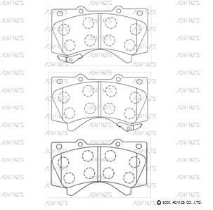 Advics A1N156 Front disc brake pads, set A1N156: Buy near me in Poland at 2407.PL - Good price!