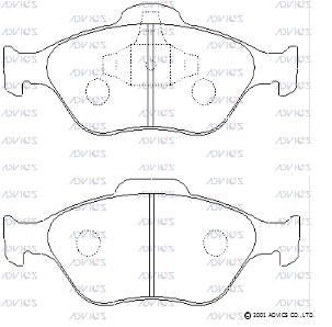 Advics SN901 Brake Pad Set, disc brake SN901: Buy near me in Poland at 2407.PL - Good price!