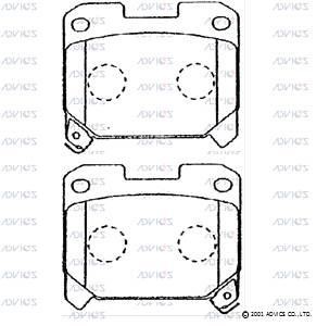 Advics A2N027 Тормозные колодки дисковые, комплект A2N027: Отличная цена - Купить в Польше на 2407.PL!