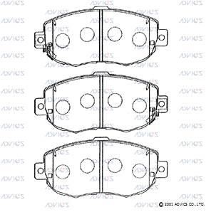 Advics SN659P Тормозные колодки дисковые, комплект SN659P: Отличная цена - Купить в Польше на 2407.PL!