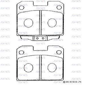 Advics D2N012 Scheibenbremsbeläge, Set D2N012: Kaufen Sie zu einem guten Preis in Polen bei 2407.PL!