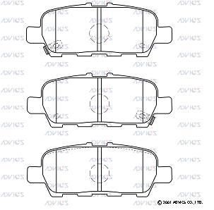 Advics SN509P Тормозные колодки дисковые, комплект SN509P: Отличная цена - Купить в Польше на 2407.PL!