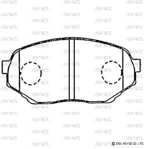 Advics D1N019 Scheibenbremsbeläge, Set D1N019: Kaufen Sie zu einem guten Preis in Polen bei 2407.PL!