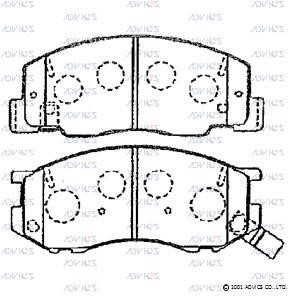 Advics SN849P Тормозные колодки дисковые, комплект SN849P: Отличная цена - Купить в Польше на 2407.PL!