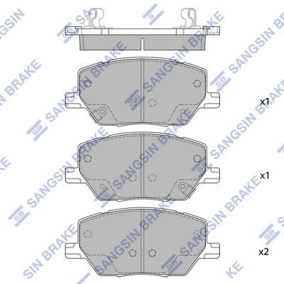 Sangsin SP4006 Тормозные колодки дисковые передние, комплект SP4006: Отличная цена - Купить в Польше на 2407.PL!