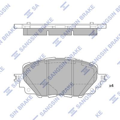 Sangsin SP4101 Front disc brake pads, set SP4101: Buy near me in Poland at 2407.PL - Good price!