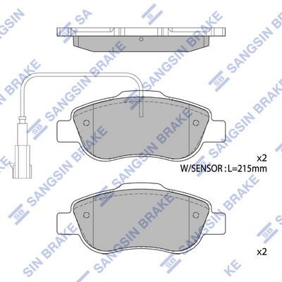 Sangsin SP1873 Front disc brake pads, set SP1873: Buy near me in Poland at 2407.PL - Good price!