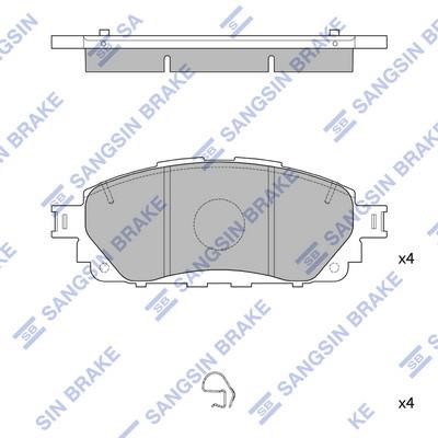 Sangsin SP4264 Тормозные колодки дисковые передние, комплект SP4264: Отличная цена - Купить в Польше на 2407.PL!