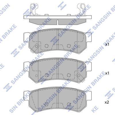 Sangsin SP1997 Rear disc brake pads, set SP1997: Buy near me in Poland at 2407.PL - Good price!