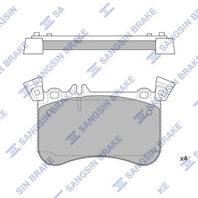 Sangsin SP1954A Front disc brake pads, set SP1954A: Buy near me in Poland at 2407.PL - Good price!