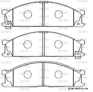 Advics B1N011 Brake Pad Set, disc brake B1N011: Buy near me in Poland at 2407.PL - Good price!