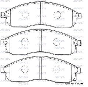 Advics SN565P Тормозные колодки дисковые, комплект SN565P: Отличная цена - Купить в Польше на 2407.PL!