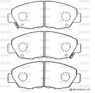 Advics SN852P Brake Pad Set, disc brake SN852P: Buy near me in Poland at 2407.PL - Good price!