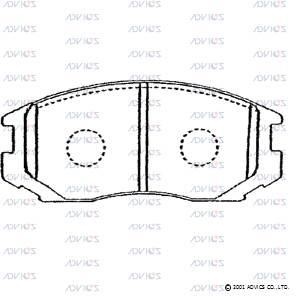 Advics SN278 Brake Pad Set, disc brake SN278: Buy near me in Poland at 2407.PL - Good price!