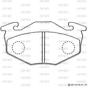 Advics H1N014 Brake Pad Set, disc brake H1N014: Buy near me in Poland at 2407.PL - Good price!