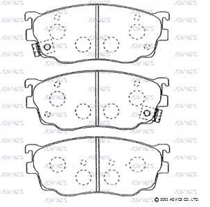 Advics SN872P Тормозные колодки дисковые передние, комплект SN872P: Отличная цена - Купить в Польше на 2407.PL!