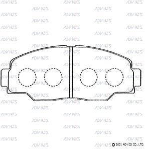 Advics SN650 Тормозные колодки дисковые, комплект SN650: Отличная цена - Купить в Польше на 2407.PL!