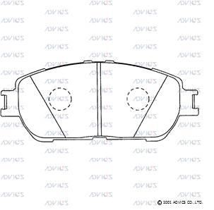 Advics SN909 Тормозные колодки дисковые, комплект SN909: Отличная цена - Купить в Польше на 2407.PL!