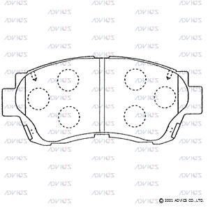 Advics SN631 Гальмівні колодки, комплект SN631: Купити у Польщі - Добра ціна на 2407.PL!