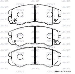 Advics SN886P Front disc brake pads, set SN886P: Buy near me in Poland at 2407.PL - Good price!