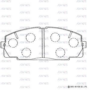 Advics A1N249 Front disc brake pads, set A1N249: Buy near me in Poland at 2407.PL - Good price!