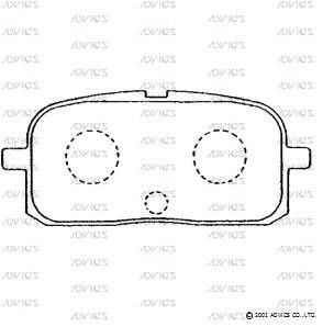 Advics SN619 Rear disc brake pads, set SN619: Buy near me in Poland at 2407.PL - Good price!