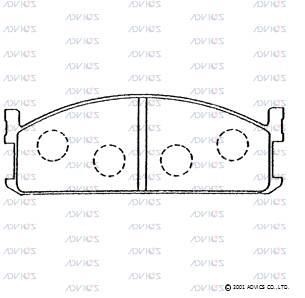 Advics SN230 Тормозные колодки дисковые передние, комплект SN230: Отличная цена - Купить в Польше на 2407.PL!