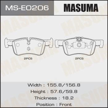Masuma MS-E0206 Szczęki hamulcowe, zestaw MSE0206: Dobra cena w Polsce na 2407.PL - Kup Teraz!
