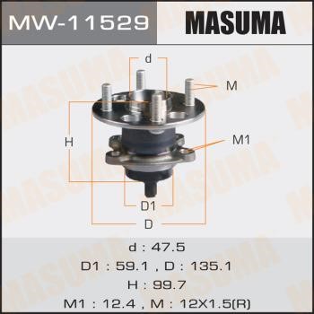 Masuma MW-11529 Łożysko piasty koła, komplet MW11529: Atrakcyjna cena w Polsce na 2407.PL - Zamów teraz!