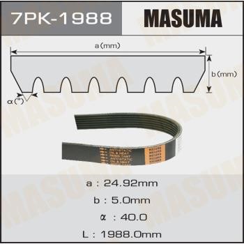 Masuma 7PK-1988 Pasek klinowy wielorowkowy 7PK1988: Dobra cena w Polsce na 2407.PL - Kup Teraz!