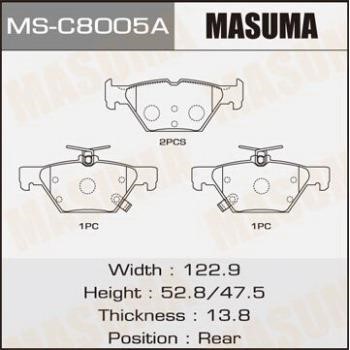 Masuma MS-C8005A Szczęki hamulcowe, zestaw MSC8005A: Dobra cena w Polsce na 2407.PL - Kup Teraz!