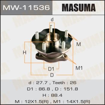 Masuma MW-11536 Wheel bearing kit MW11536: Buy near me in Poland at 2407.PL - Good price!