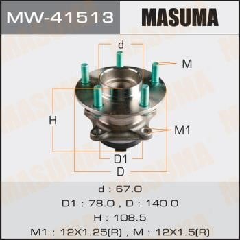 Masuma MW-41513 Wheel hub MW41513: Buy near me in Poland at 2407.PL - Good price!