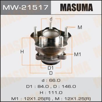 Masuma MW-21517 Ступица колеса MW21517: Отличная цена - Купить в Польше на 2407.PL!
