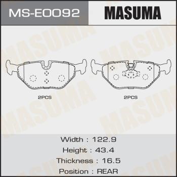 Masuma MS-E0092 Szczęki hamulcowe, zestaw MSE0092: Dobra cena w Polsce na 2407.PL - Kup Teraz!
