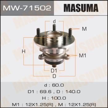 Masuma MW-71502 Wheel hub MW71502: Buy near me in Poland at 2407.PL - Good price!