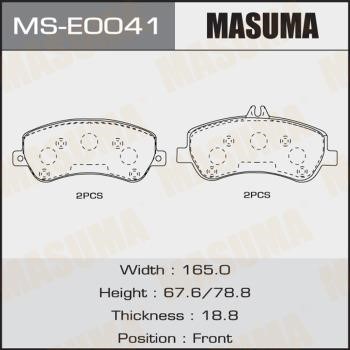 Masuma MS-E0041 Szczęki hamulcowe, zestaw MSE0041: Dobra cena w Polsce na 2407.PL - Kup Teraz!