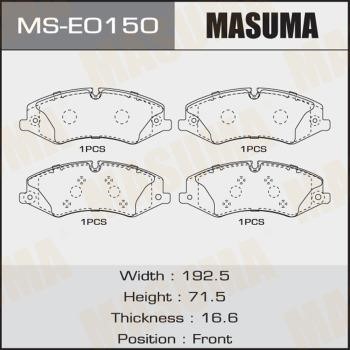 Masuma MS-E0150 Brake shoe set MSE0150: Buy near me in Poland at 2407.PL - Good price!