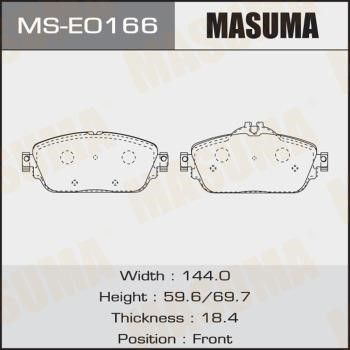 Masuma MS-E0166 Brake shoe set MSE0166: Buy near me at 2407.PL in Poland at an Affordable price!