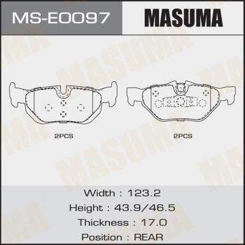 Masuma MS-E0097 Колодки гальмівні барабанні, комплект MSE0097: Приваблива ціна - Купити у Польщі на 2407.PL!