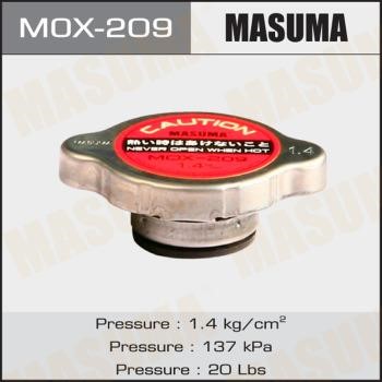 Masuma MOX-209 Cap, coolant tank MOX209: Buy near me in Poland at 2407.PL - Good price!