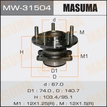 Masuma MW-31504 Wheel Bearing Kit MW31504: Buy near me at 2407.PL in Poland at an Affordable price!