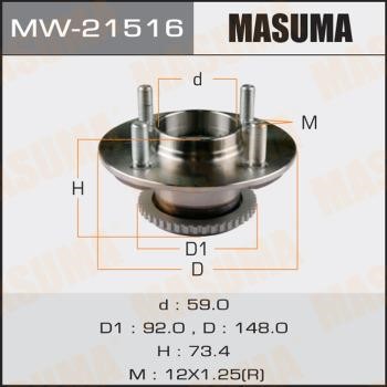 Masuma MW-21516 Wheel hub MW21516: Buy near me at 2407.PL in Poland at an Affordable price!