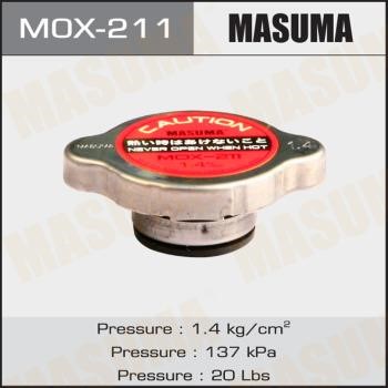 Masuma MOX-211 Cap, coolant tank MOX211: Buy near me in Poland at 2407.PL - Good price!