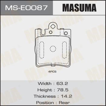 Masuma MS-E0087 Колодки гальмівні барабанні, комплект MSE0087: Приваблива ціна - Купити у Польщі на 2407.PL!