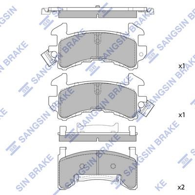 Sangsin SP1279 Front disc brake pads, set SP1279: Buy near me in Poland at 2407.PL - Good price!