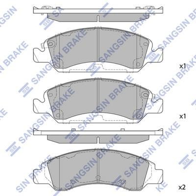 Sangsin SP1561A Front disc brake pads, set SP1561A: Buy near me in Poland at 2407.PL - Good price!