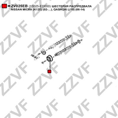 ZZVF ZV025EB Camshaft Drive Gear ZV025EB: Buy near me in Poland at 2407.PL - Good price!