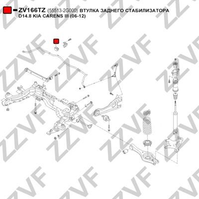 Stabiliser Mounting ZZVF ZV166TZ